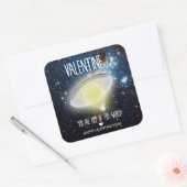 Valentijn, je bent uit deze wereld! vierkante sticker (Envelop)