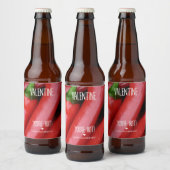 Valentijn, je bent warm! bier etiket (Flessen)