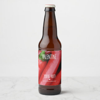 Valentijn, je bent warm! bier etiket