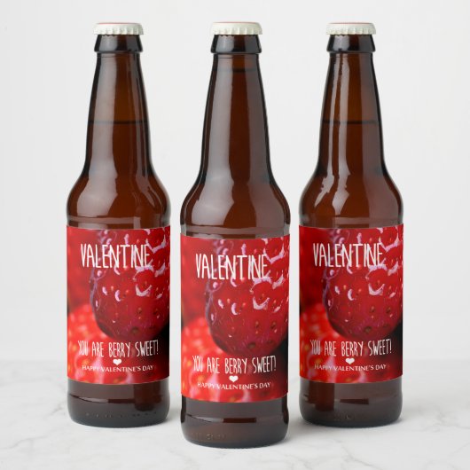 Valentijn, je bent zoet. bier etiket (Flessen)