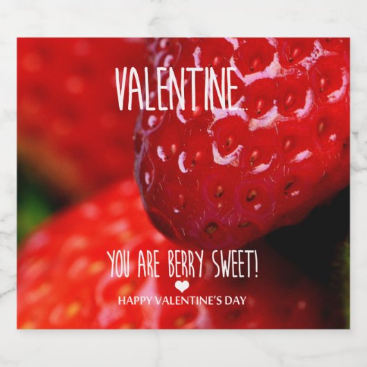 Valentijn, je bent zoet. bier etiket (Enkel label)