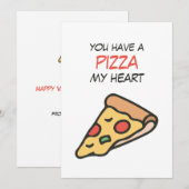Valentijn je hebt een pizza mijn hart feestdagenkaart (Voorkant / Achterkant)