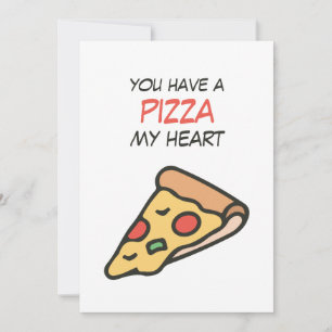 Valentijn je hebt een pizza mijn hart feestdagenkaart