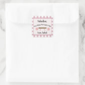 Valentijn Je maakt mijn hartslag spelen Vierkante Sticker (Tas)