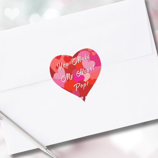 Valentijn Je maakt mijn Pop Hart Sticker