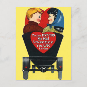 Valentijn, je rijdt me met Mad Valentijn Briefkaart