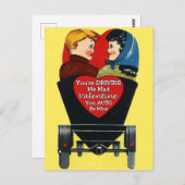  Valentijn, je rijdt me met Mad Valentijn Briefkaart (Voorkant / Achterkant)