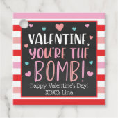 Valentijn, jij bent de gunst van de bom bedankjes labels (Voorkant)