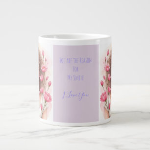 Valentijn, jij bent de reden voor mijn glimlach grote koffiekop