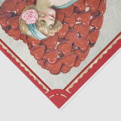 Valentijn Jonge vrouw met liefdesbrieven Tissuepapier (Detail)