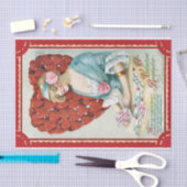 Valentijn Jonge vrouw met liefdesbrieven Tissuepapier (Craft)