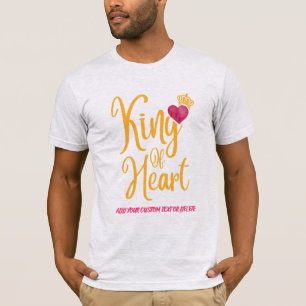 Valentijn Jongen Koning Van Hart Liefdespaar T-shirt