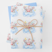 Valentijn Jongen Schattigee Baby Muizen Inpakpapier Vel (In situ)