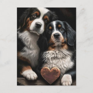 Valentijn/Jubileum Dogs Greeting Briefkaart