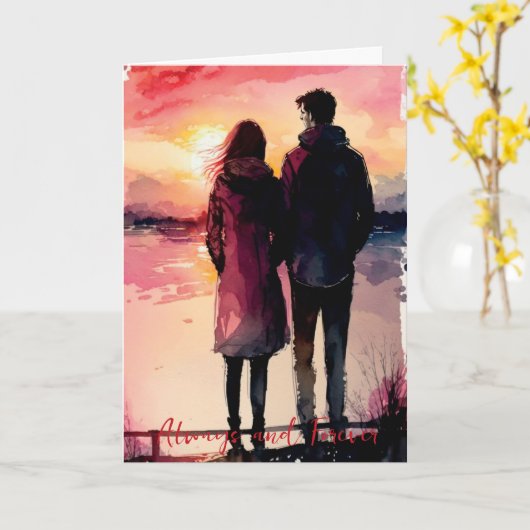 Valentijn Jubileum Kaart (Gele Bloem)