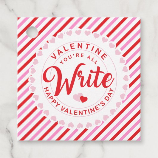Valentijn, jullie schrijven allemaal potlood bedankjes labels (Voorkant)