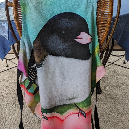 Valentijn Junco Bird Waterverf Tulpen & Hart Schort