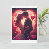 Valentijn-kaart Feestdagenkaart (Staand voorkant)