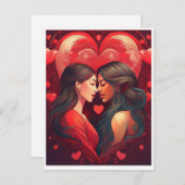 Valentijn-kaart Feestdagenkaart (Voorkant / Achterkant)