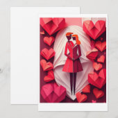 Valentijn-kaart Feestdagenkaart (Voorkant / Achterkant)