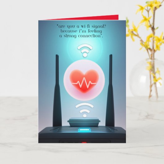 Valentijn Kaart Funny Geek (Gele Bloem)