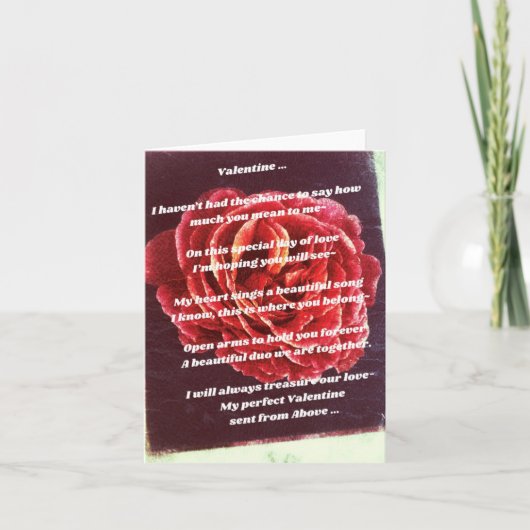 Valentijn kaart gepersonaliseerd gedicht (Voorkant)