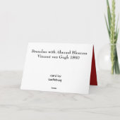 Valentijn Kaart met een Vincent van Gogh (Achterkant)