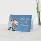 Valentijn Kaart met  roze roze roze roze (Voorkant)