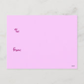 Valentijn kaart roze mermaïde valentijnen door Ren (Achterkant)