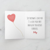 Valentijn Kaart van Dog Border Collie Red Balloons (Binnen)