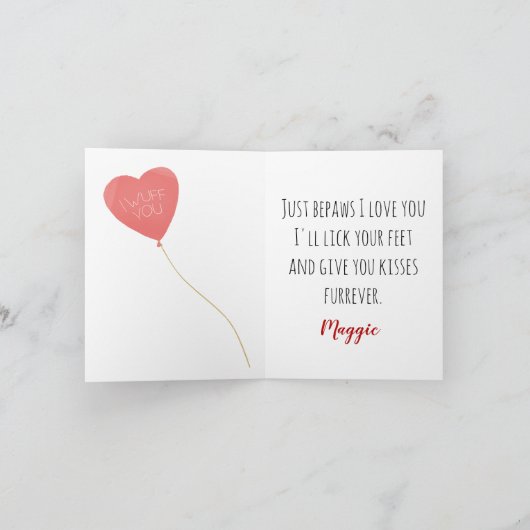 Valentijn Kaart van Jack Russell Terrier Love (Binnen)