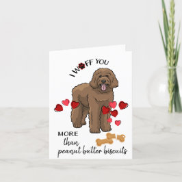 Valentijn Kaart van uw Chocolate Labradoodle Dog