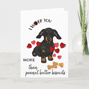 Valentijn-kaart van uw Dachshund Dog-koekjes Feestdagen Kaart
