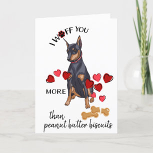 Valentijn kaart van uw doberman hond houdt van u