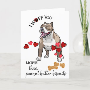 Valentijn-kaart van uw standaard Pitbull Dog-liefd Feestdagen Kaart