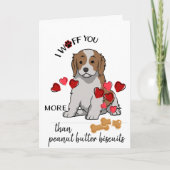 Valentijn Kaart van Your Cavapoo Dog Love Biscuits (Voorkant)