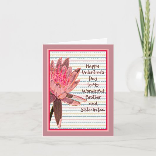 Valentijn Kaart voor broer en zuster in rechtroze (Voorkant)