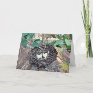 Valentijn kaart w / 2 hartvormige eitjes binnen