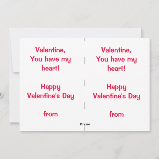 Valentijn Kaarten voor kinderen (Achterkant)