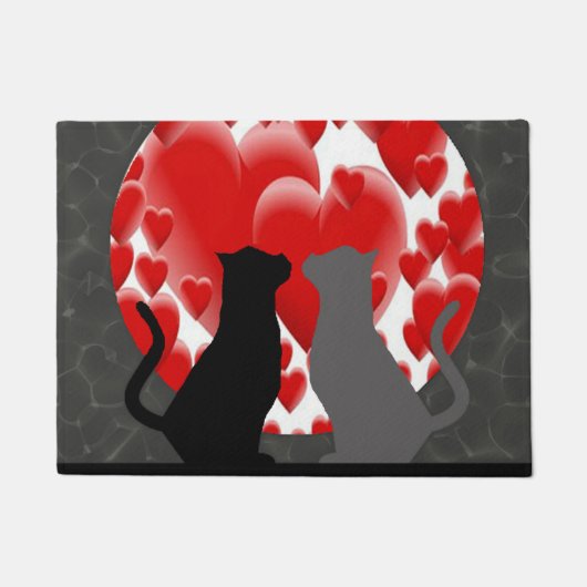 Valentijn Kat Doormat Deurmat (Voorkant)
