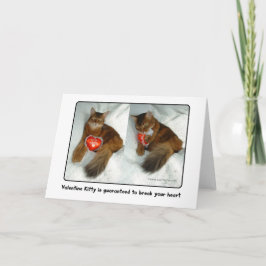Valentijn Kat Heartbreaker Kaart