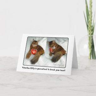 Valentijn Kat Heartbreaker Kaart