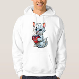 Valentijn Kat Hoodie