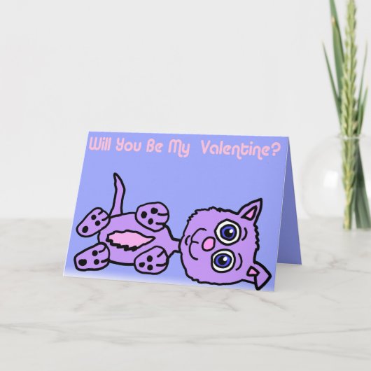 Valentijn Kat Kaart (Voorkant)