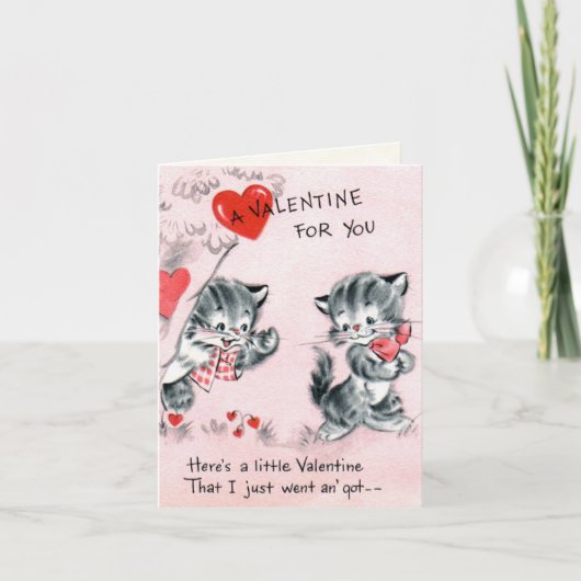 Valentijn Kat Kaart voor kinderen (Voorkant)