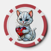 Valentijn Kat Poker Chips (Achterkant)