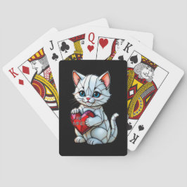 Valentijn Kat Pokerkaarten