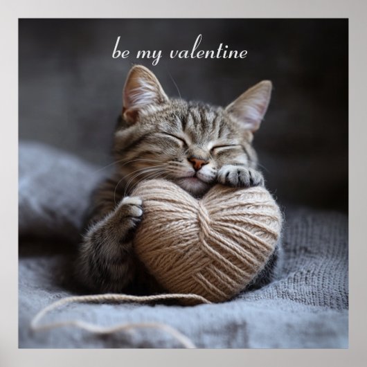 valentijn kat poster (Voorkant)