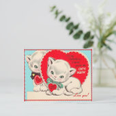 Valentijn Katten Feestdagenkaart (Staand voorkant)
