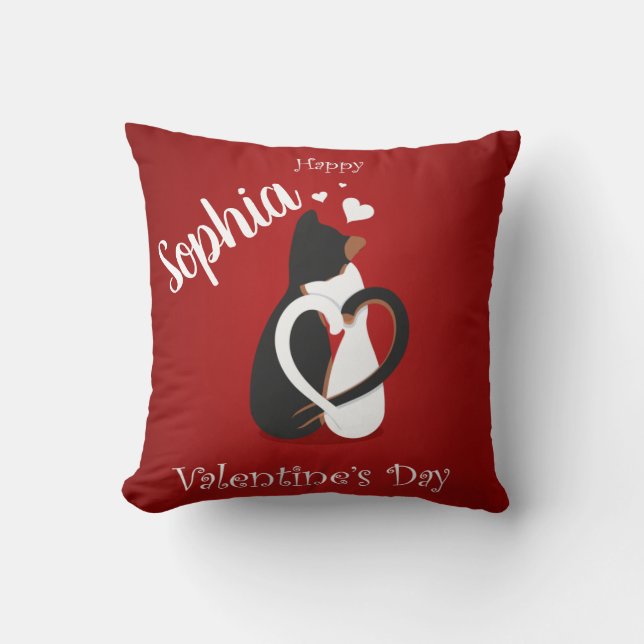 Valentijn katten in liefde kussen (Voorkant)